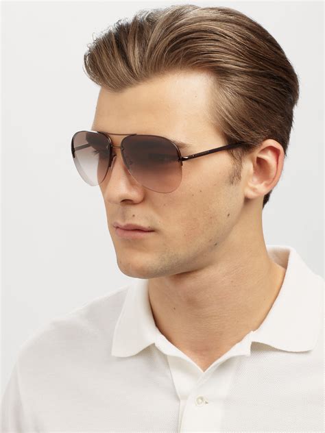 prada sunglasses men brown gradient